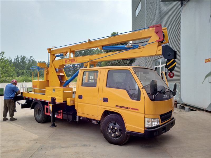 (12米 藍牌)江鈴雙排·折疊臂高空車